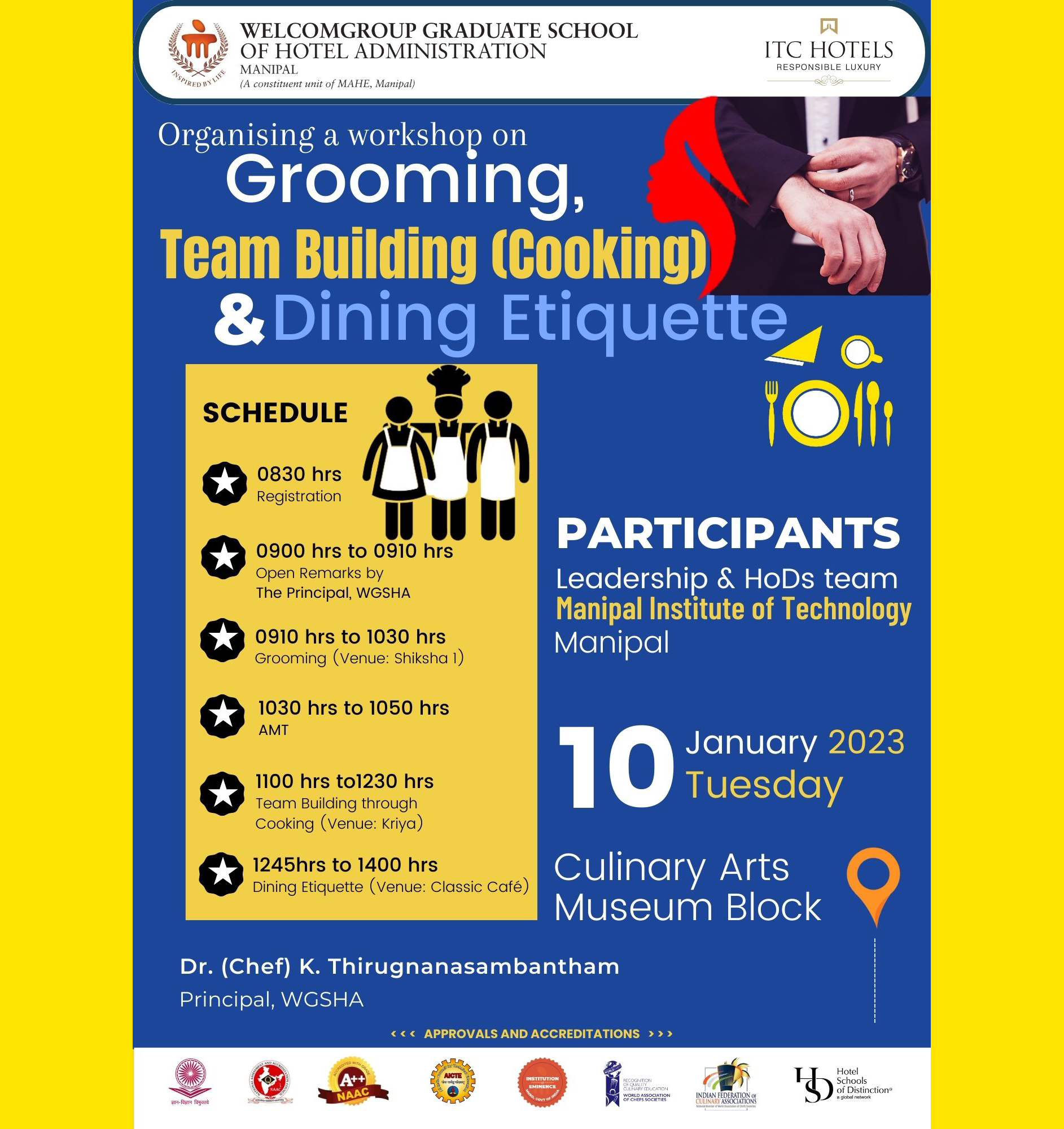 on ‘Grooming, Team Building (Cooking) & Dining Etiquette’
